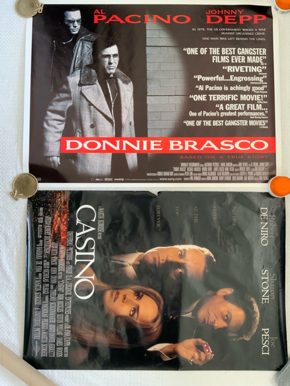 Vintage Donnie Brasco UK Quad Poster / Vintage Casino Poster (2 Poster Bundle)